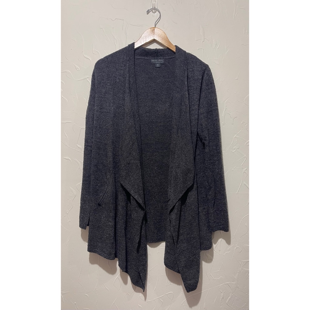 Barefoot Dreams Cozychic Lite “Island Wrap” Charcoal Drapey Cardigan (S/M)